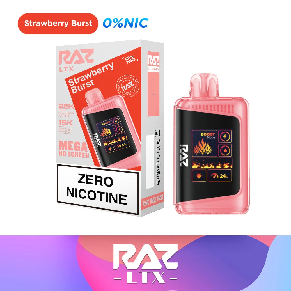 Strawberry Burst - RAZ LTX 25000 Zero Nicotine 1 Strawberry Burst - RAZ LTX 25000 Zero Nicotine