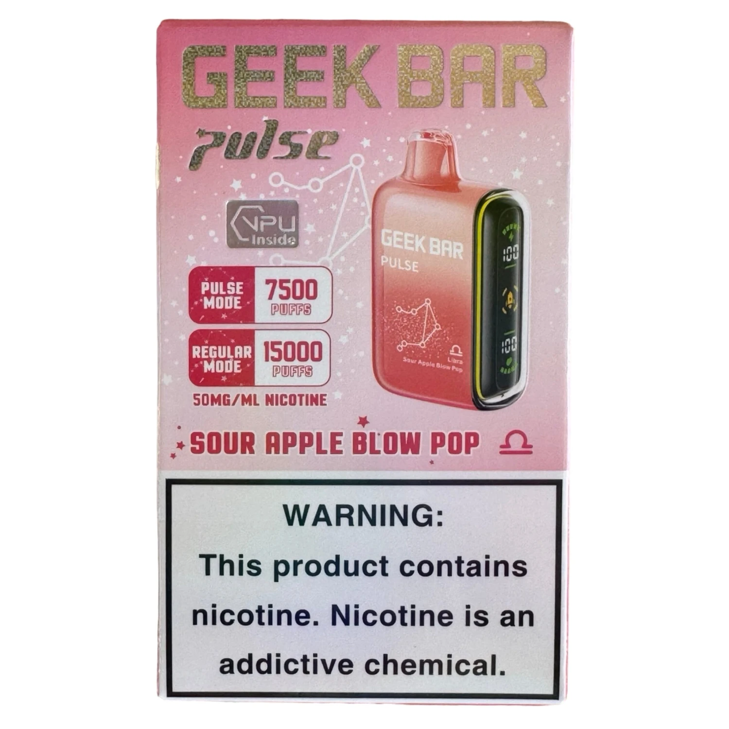 Sour Apple B. Pop - Geek Bar Pulse 15000 1 Sour Apple B. Pop - Geek Bar Pulse 15000