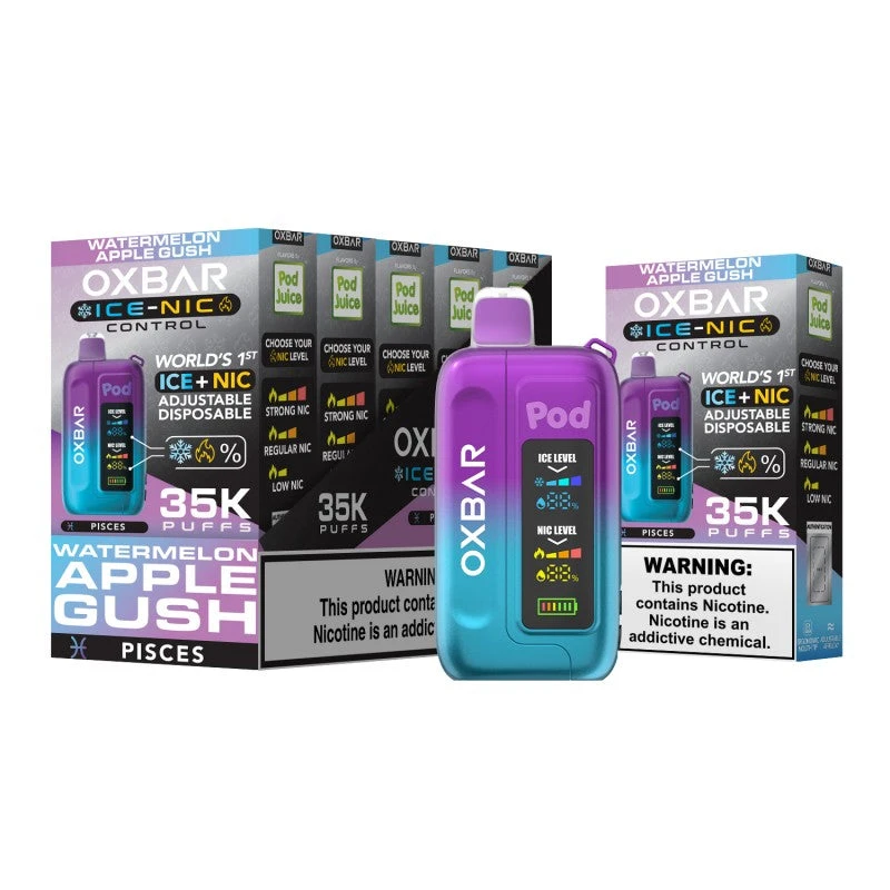 Watermelon Apple Gush - Pod Juice X Oxbar Ice-Nic 35K 1 Watermelon Apple Gush - Pod Juice X Oxbar Ice-Nic 35K