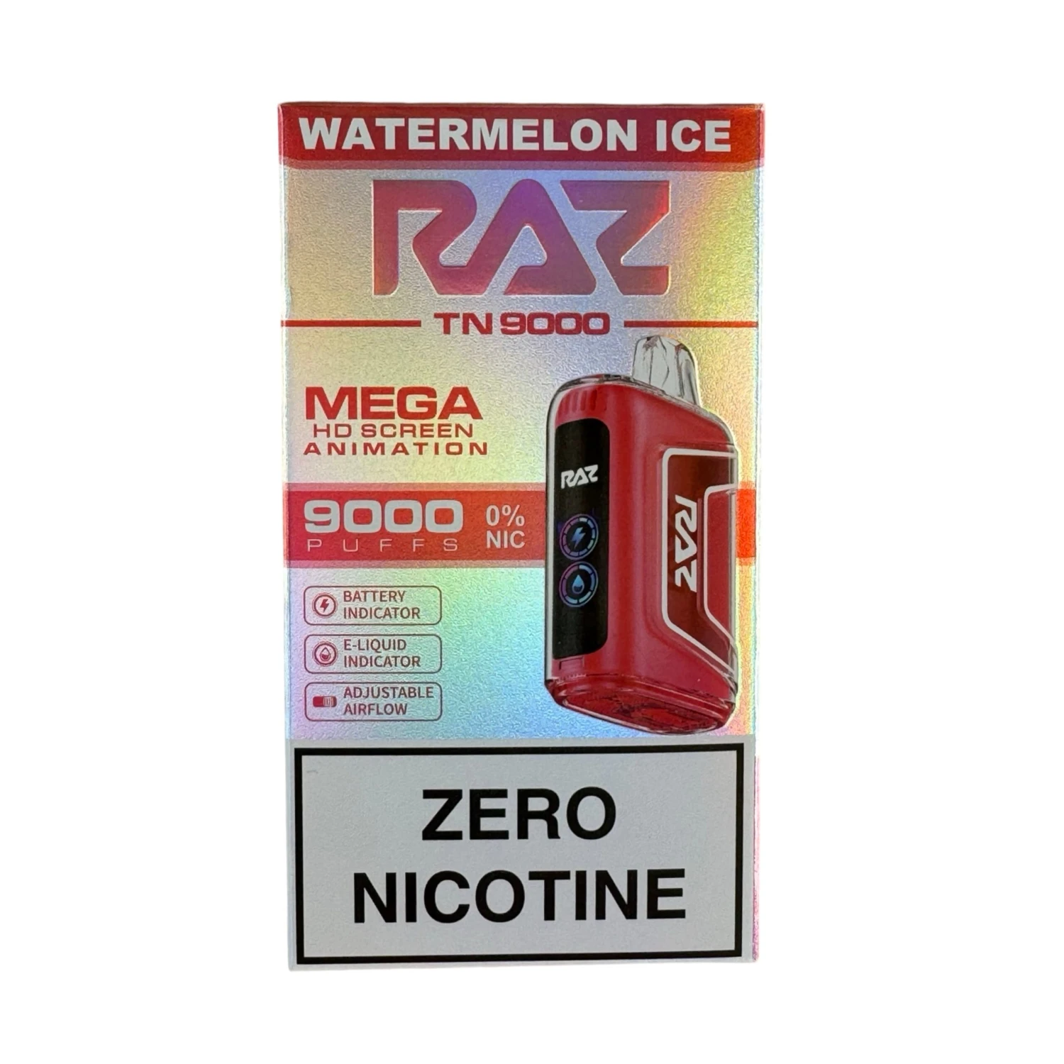 Watermelon Ice - RAZ TN9000 - Zero Nicotine 1 Watermelon Ice - RAZ TN9000 - Zero Nicotine