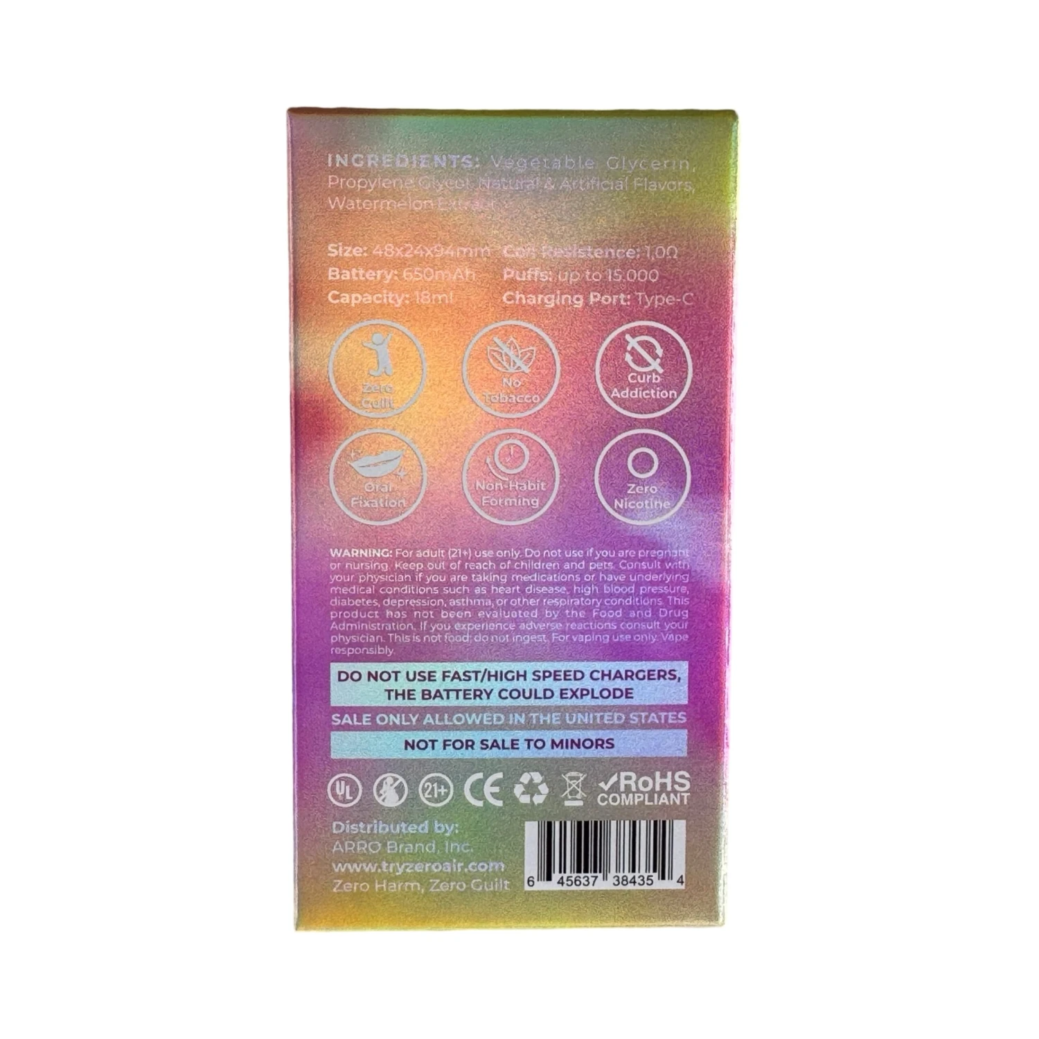 Lush Ice - Arro Ultra 15000 - Zero Nicotine 3 Lush Ice - Arro Ultra 15000 - Zero Nicotine - Image 3