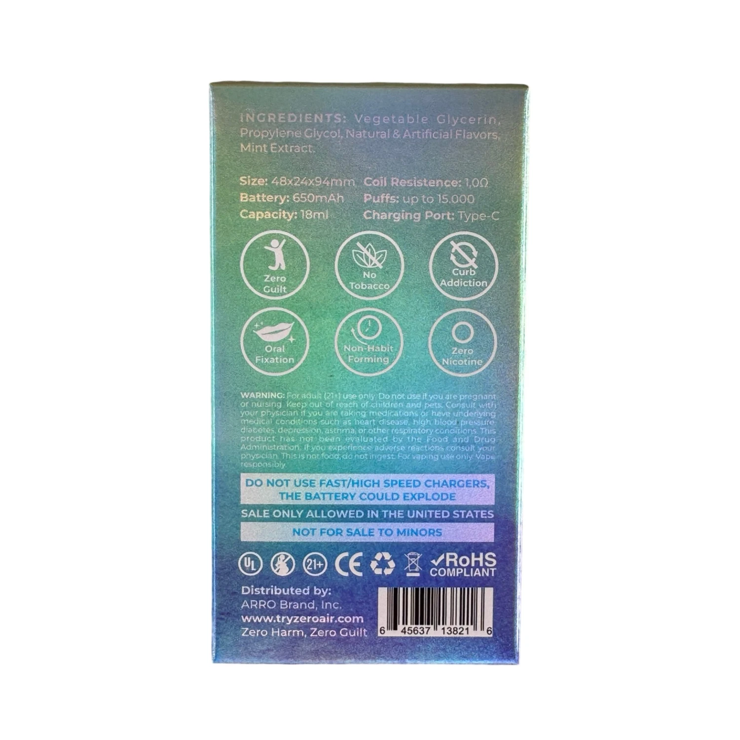 Magic Mint - Arro Ultra 15000 - Zero Nicotine 3 Magic Mint - Arro Ultra 15000 - Zero Nicotine - Image 3