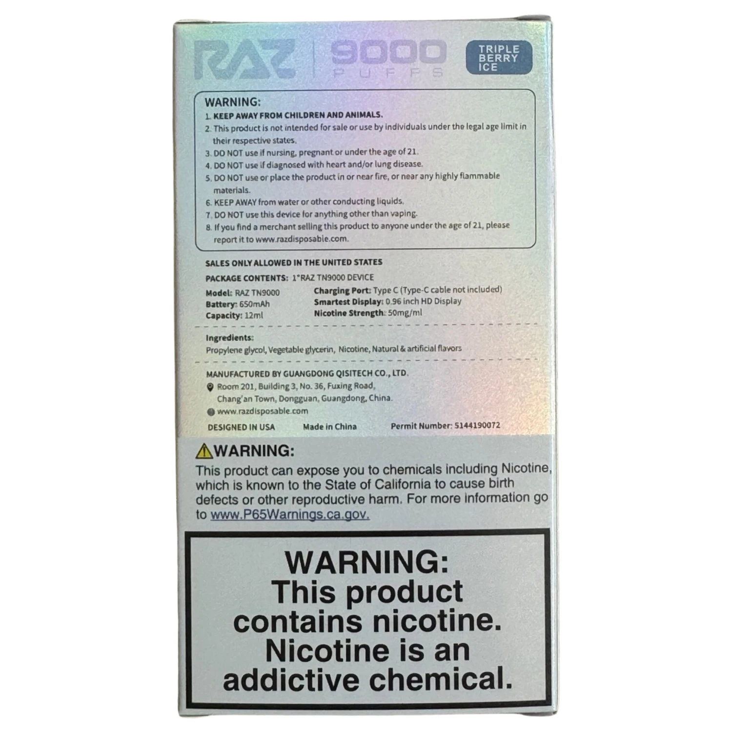 Triple Berry Ice - RAZ TN9000 4 Triple Berry Ice - RAZ TN9000 - Image 4