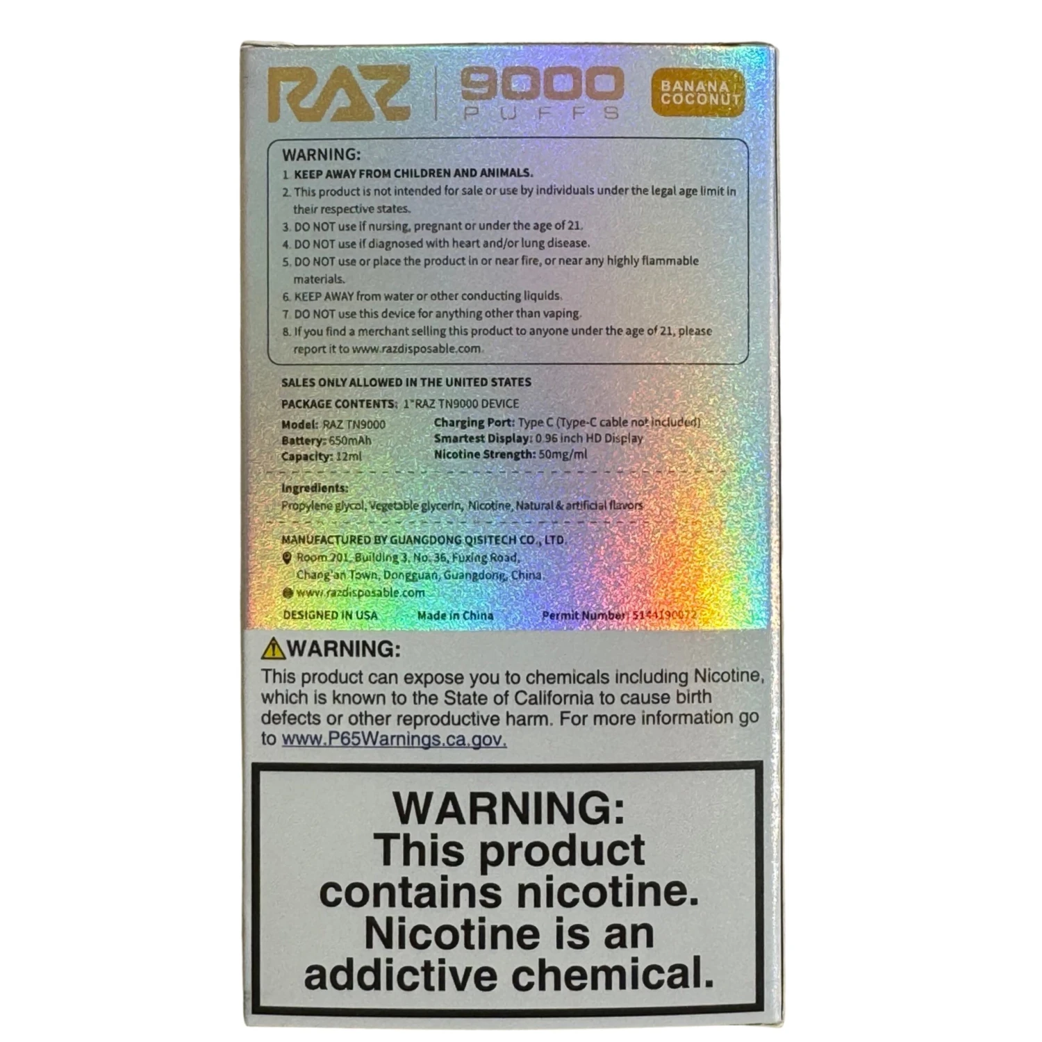 Banana Coconut - RAZ TN9000 3 Banana Coconut - RAZ TN9000 - Image 3