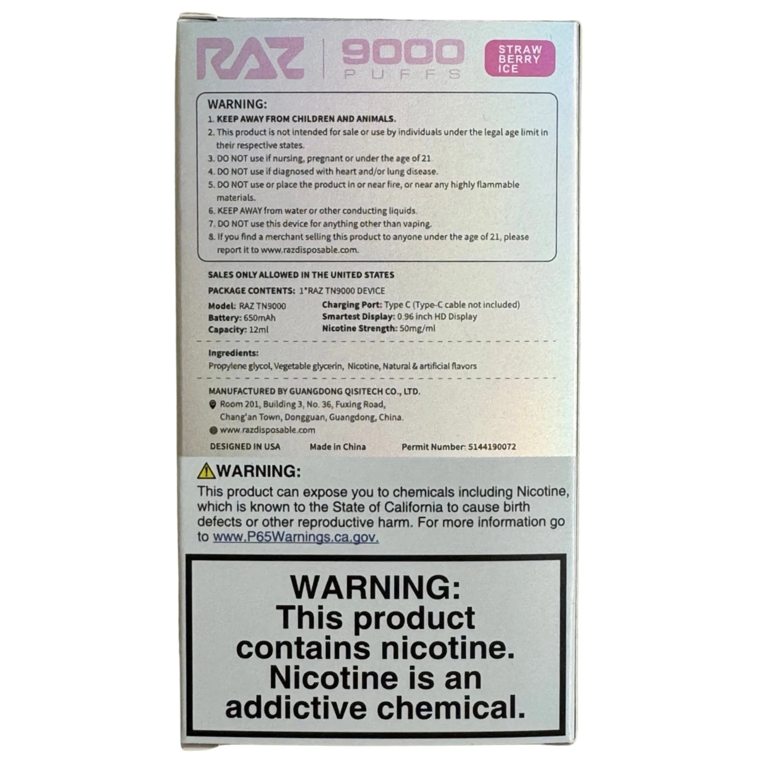 Strawberry Ice - RAZ TN9000 4 Strawberry Ice - RAZ TN9000 - Image 4