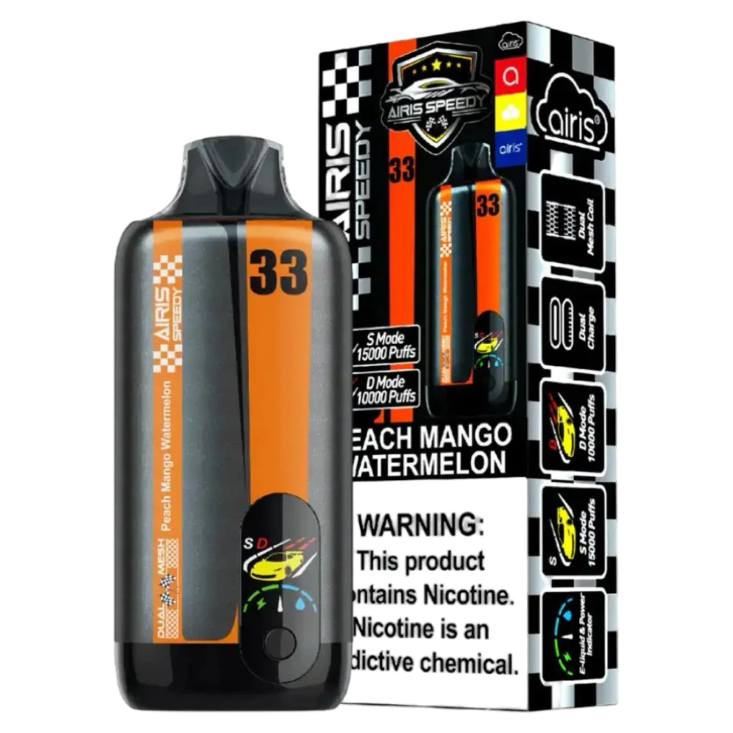 Peach Mango Watermelon - Airis - Speedy 15000 1 Peach Mango Watermelon - Airis - Speedy 15000