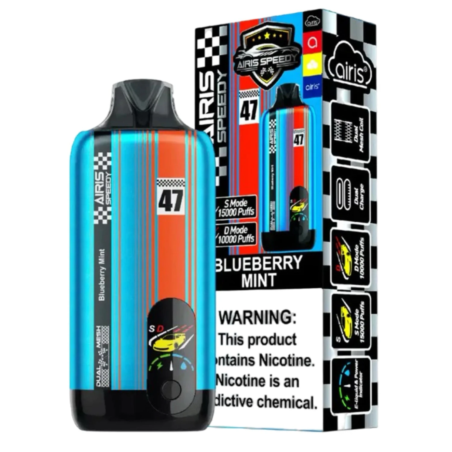 Blueberry Mint - Airis - Speedy 15000 1 Blueberry Mint - Airis - Speedy 15000