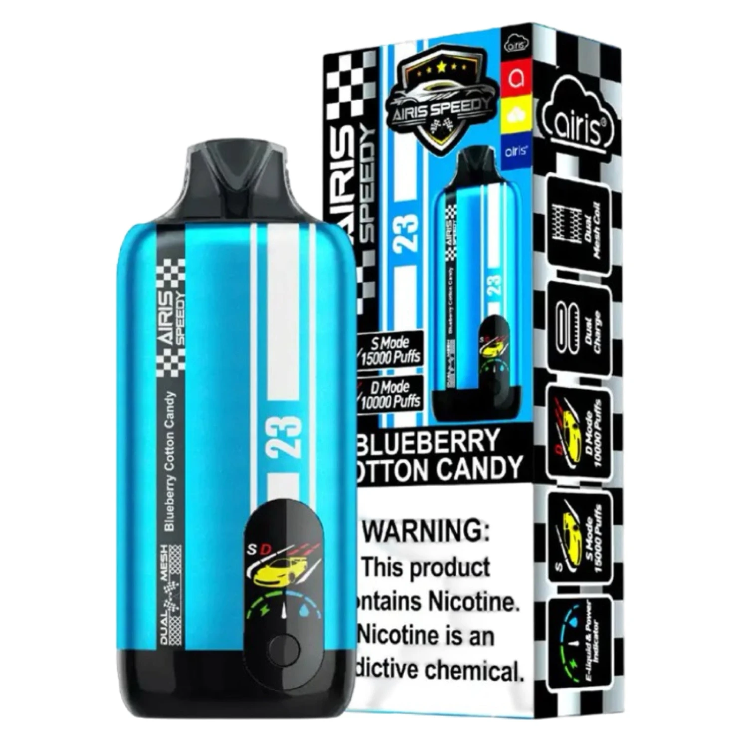 Blueberry Cotton Candy - Airis - Speedy 15000 1 Blueberry Cotton Candy - Airis - Speedy 15000