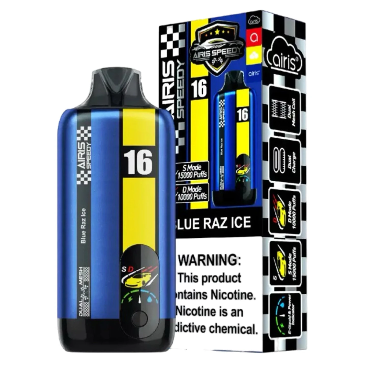 Blue Razz Ice - Airis - Speedy 15000 1 Blue Razz Ice - Airis - Speedy 15000