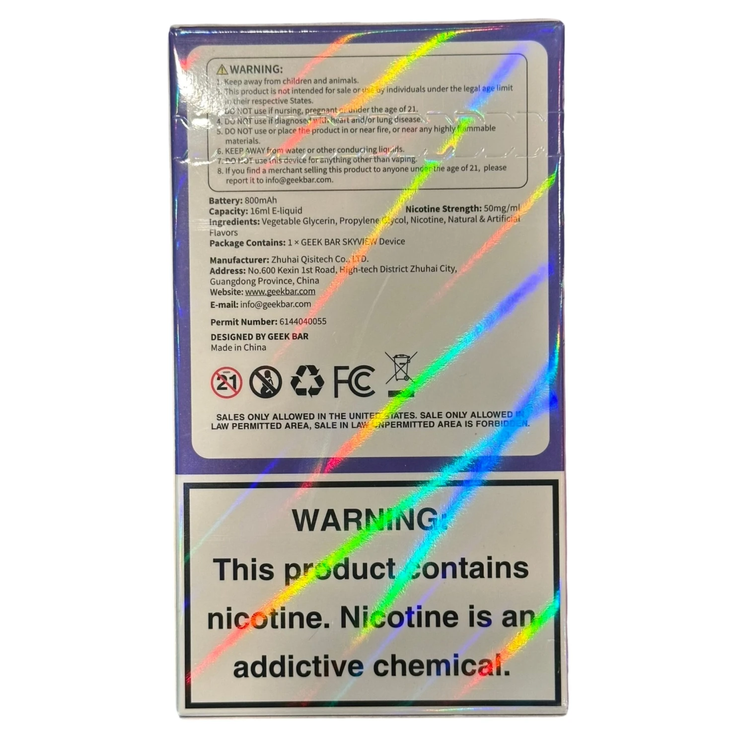 Peach Blue Slushy - Geek Bar Skyview 25000 3 Peach Blue Slushy - Geek Bar Skyview 25000 - Image 3