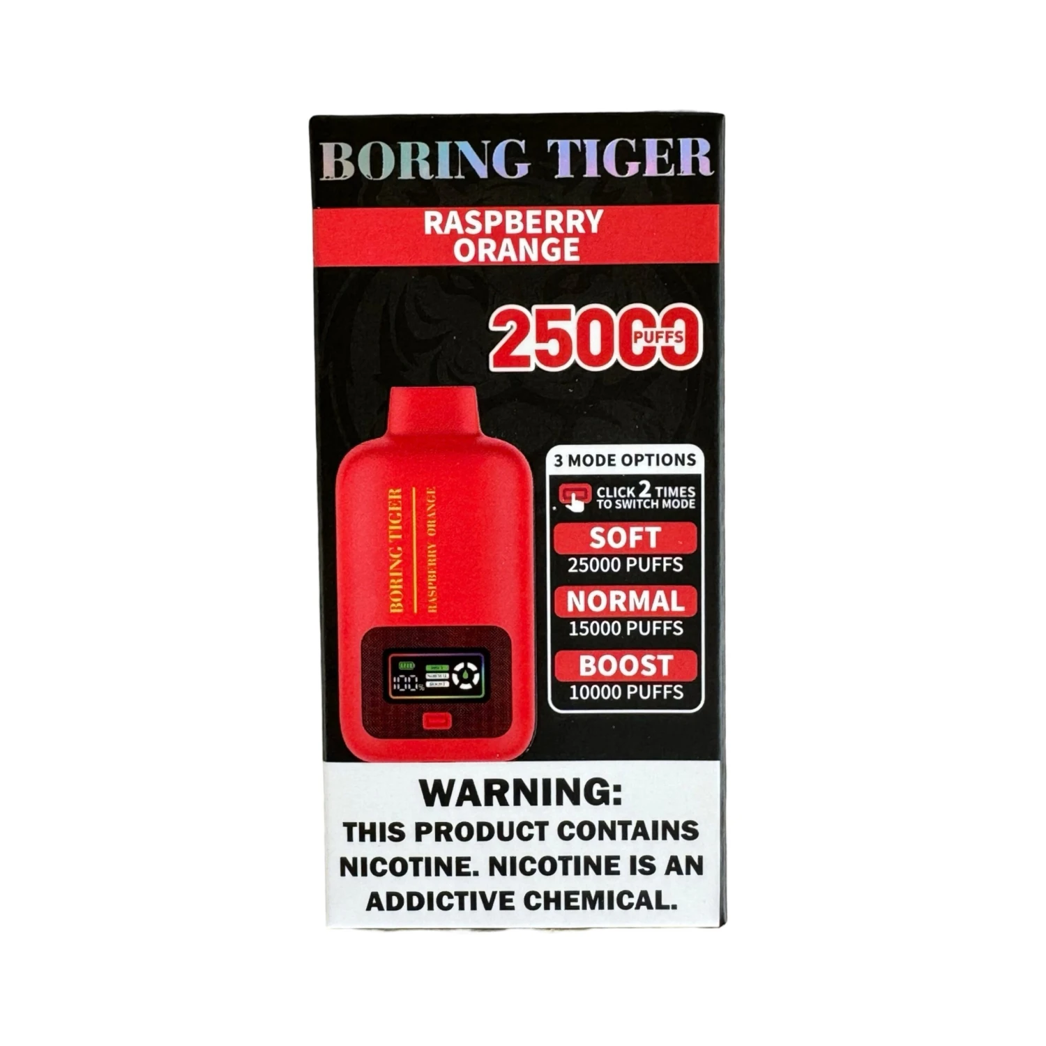 Raspberry Orange - Luffbar Boring Tiger 25000 2 Raspberry Orange - Luffbar Boring Tiger 25000 - Image 2