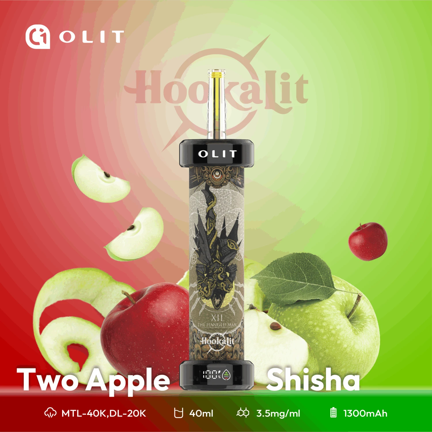 Two Apple Shisha - Olit 40K Hookah 1 Two Apple Shisha - Olit 40K Hookah