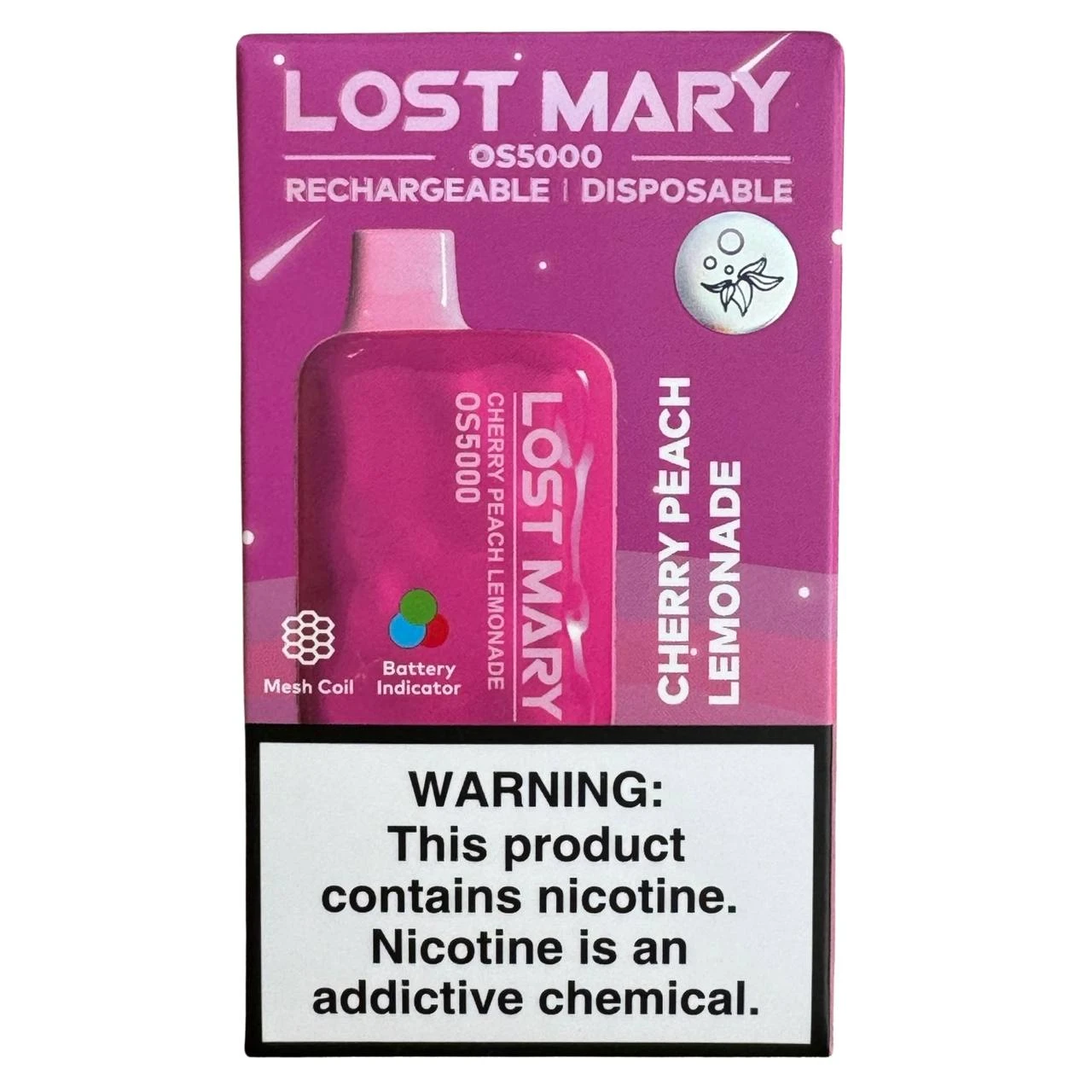 Cherry Peach Lemonade - Lost Mary OS5000 2 Cherry Peach Lemonade - Lost Mary OS5000 - Image 2