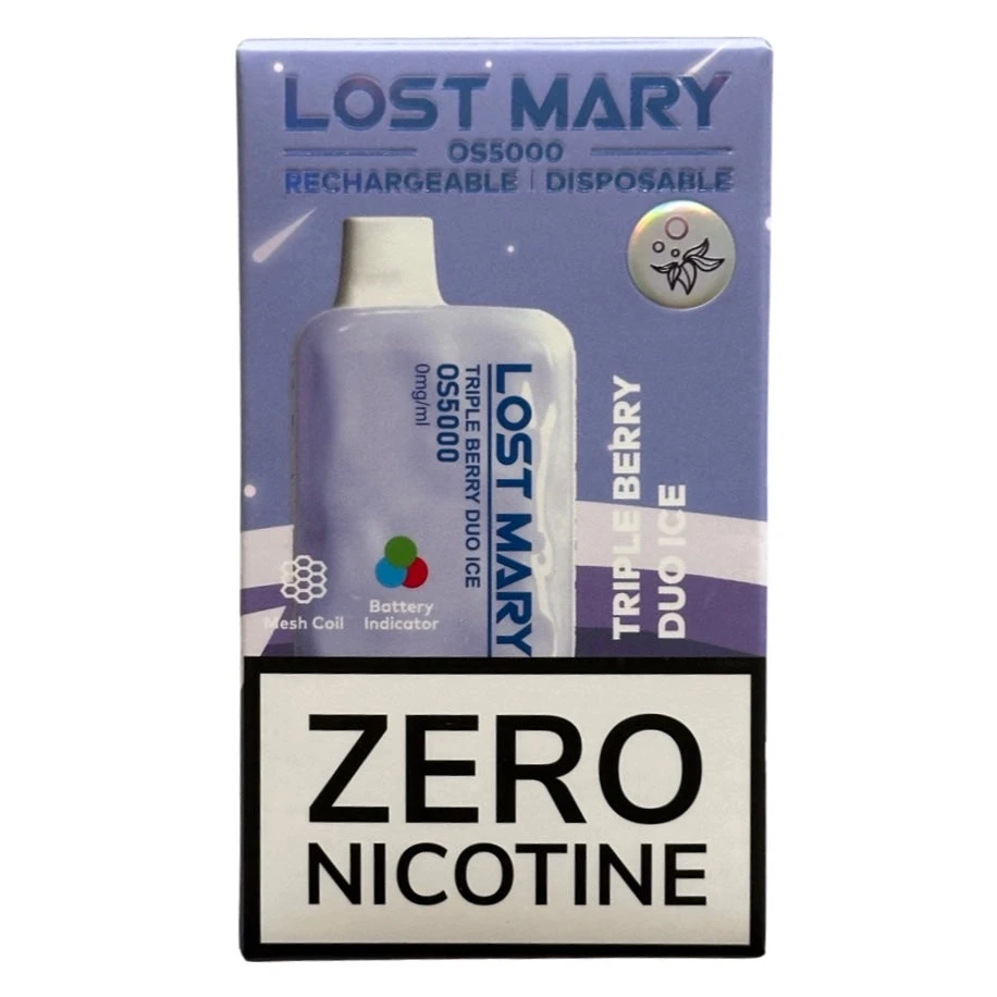 Triple Berry Duo Ice - Lost Mary OS5000 - Zero Nicotine 1 Triple Berry Duo Ice - Lost Mary OS5000 - Zero Nicotine
