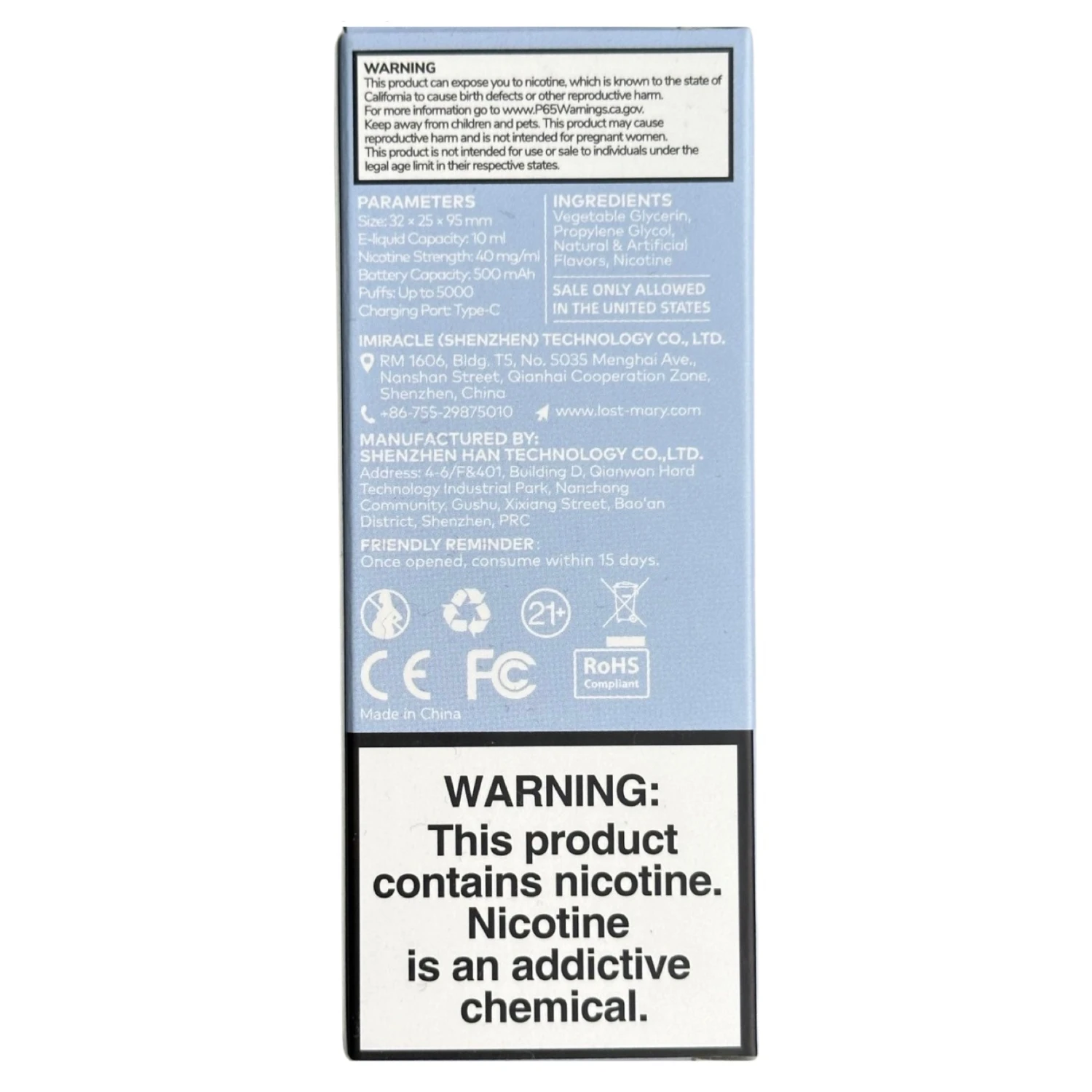 Lost Mary MO5000 - Blackcurrant Mint - Frozen Edition 3 Lost Mary MO5000 - Blackcurrant Mint - Frozen Edition - Image 3