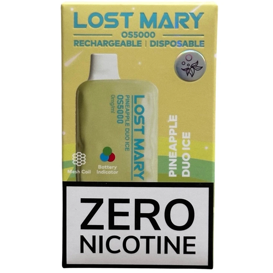 Pineapple Duo Ice - Lost Mary OS5000 - Zero Nicotine 1 Pineapple Duo Ice - Lost Mary OS5000 - Zero Nicotine