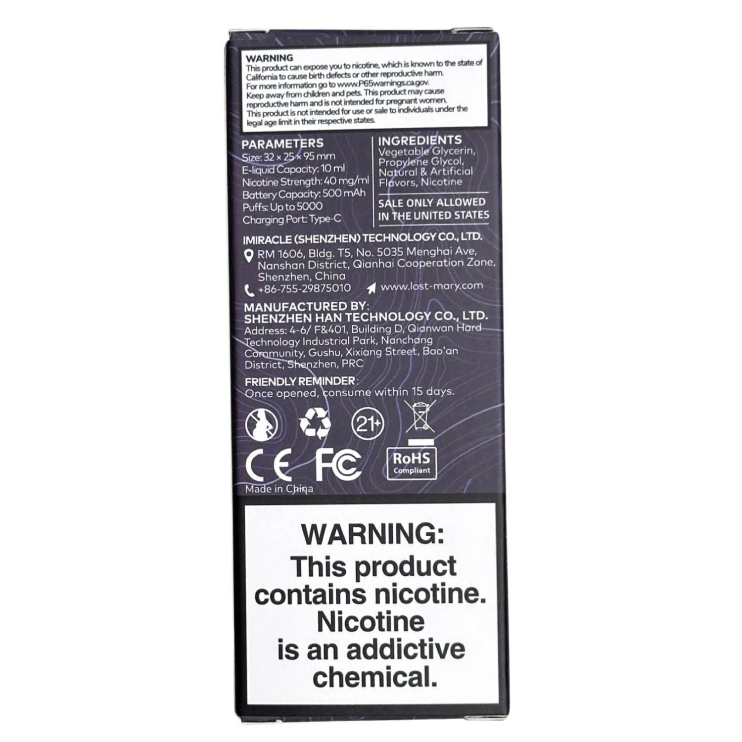 Lost Mary MO5000 - Blue Razz Ice 3 Lost Mary MO5000 - Blue Razz Ice - Image 3