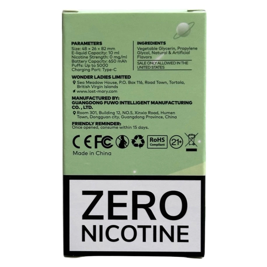 Lemon Mint - Lost Mary OS5000 - Zero Nicotine 3 Lemon Mint - Lost Mary OS5000 - Zero Nicotine - Image 3