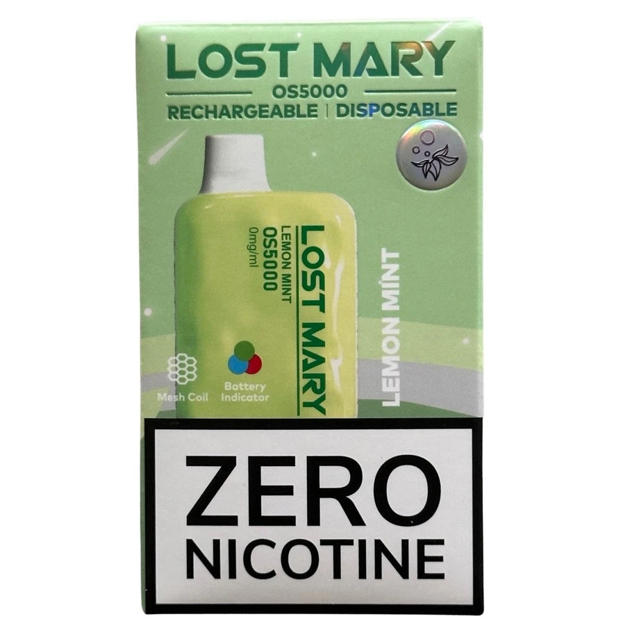 Lemon Mint - Lost Mary OS5000 - Zero Nicotine 1 Lemon Mint - Lost Mary OS5000 - Zero Nicotine