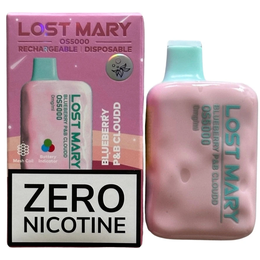 Blue Cotton Candy - Lost Mary OS5000 - Zero Nicotine 2 Blue Cotton Candy - Lost Mary OS5000 - Zero Nicotine - Image 2