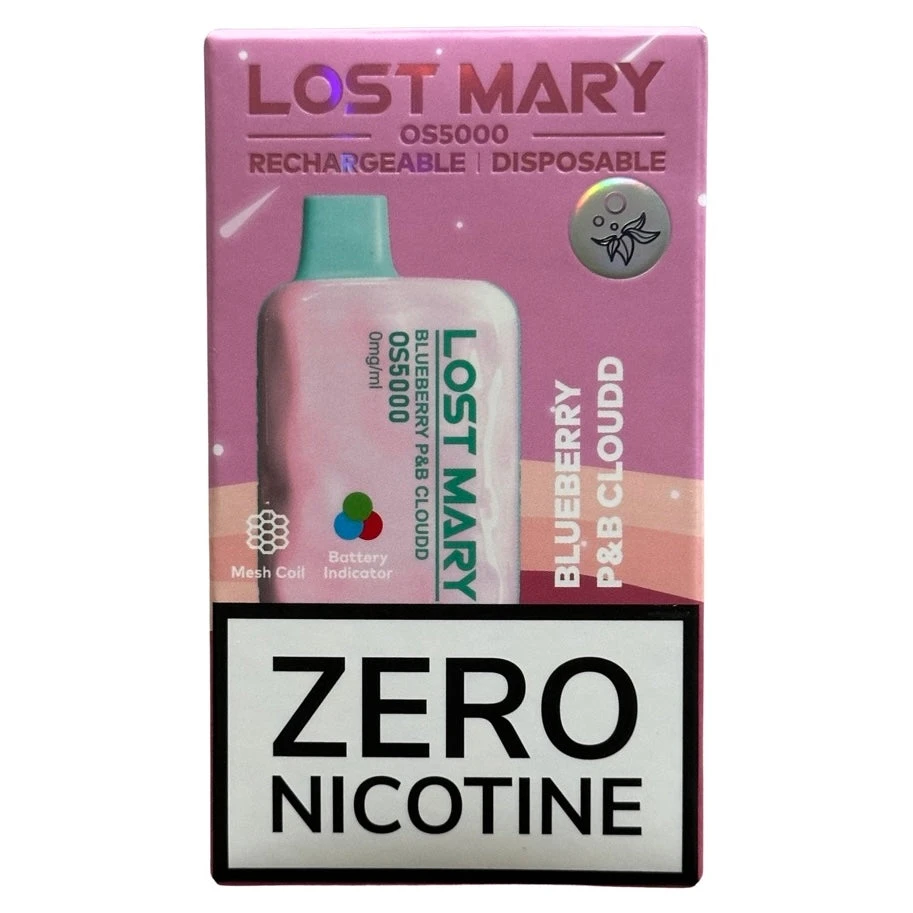 Blue Cotton Candy - Lost Mary OS5000 - Zero Nicotine 1 Blue Cotton Candy - Lost Mary OS5000 - Zero Nicotine