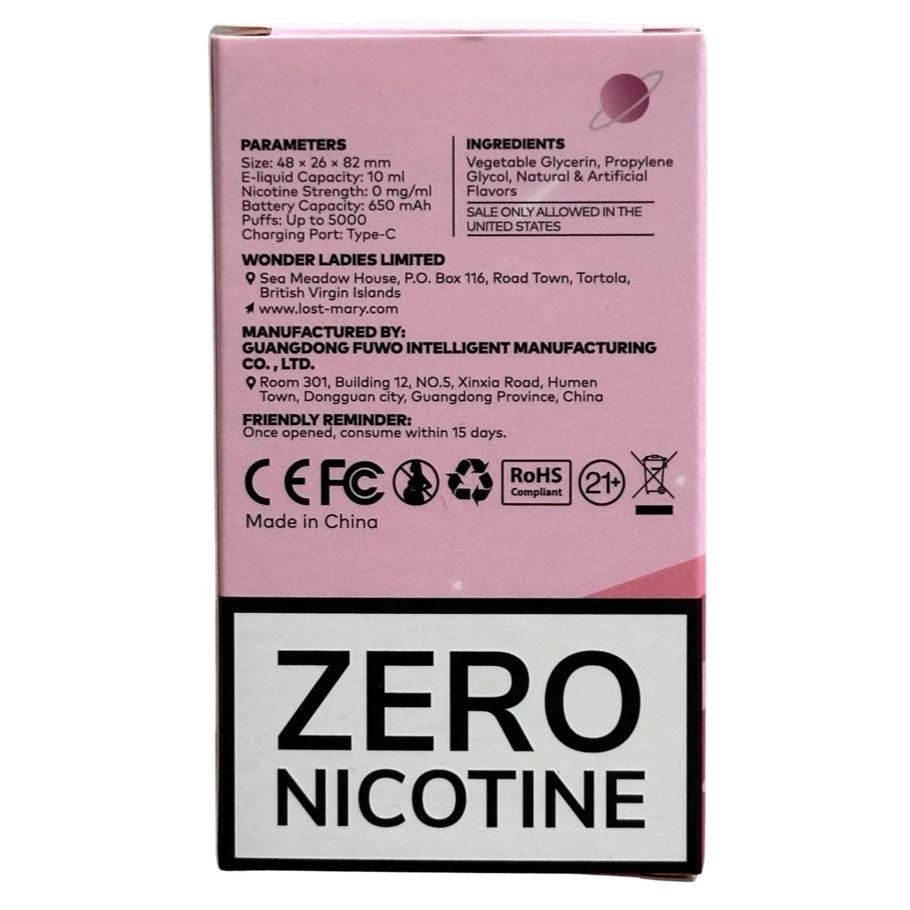 Peach Ice - Lost Mary OS5000 - Zero Nicotine 3 Peach Ice - Lost Mary OS5000 - Zero Nicotine - Image 3