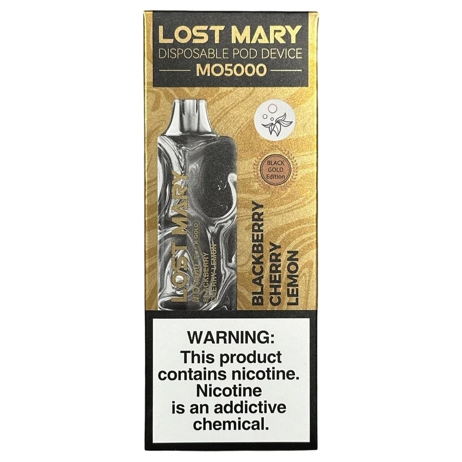 Lost Mary MO5000 - Blackberry Cherry Lemon - Black Gold Edition 1 Lost Mary MO5000 - Blackberry Cherry Lemon - Black Gold Edition