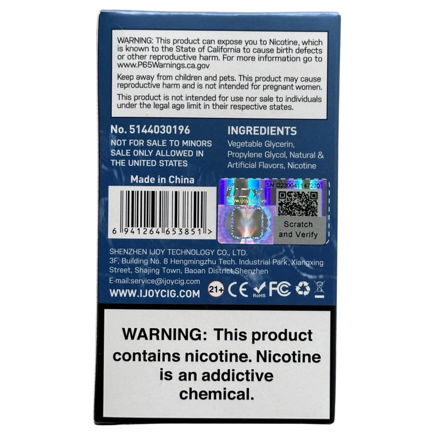 IJOY Bar IC8000 - Blackberry Ice 3 IJOY Bar IC8000 - Blackberry Ice - Image 3