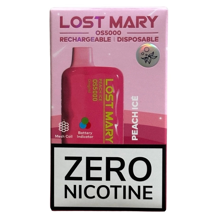 Peach Ice - Lost Mary OS5000 - Zero Nicotine 1 Peach Ice - Lost Mary OS5000 - Zero Nicotine